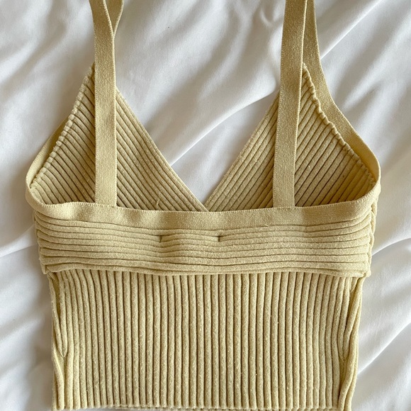 Kendall & Kyle Knit Ribbed Crop Top XS - Picture 2 of 2